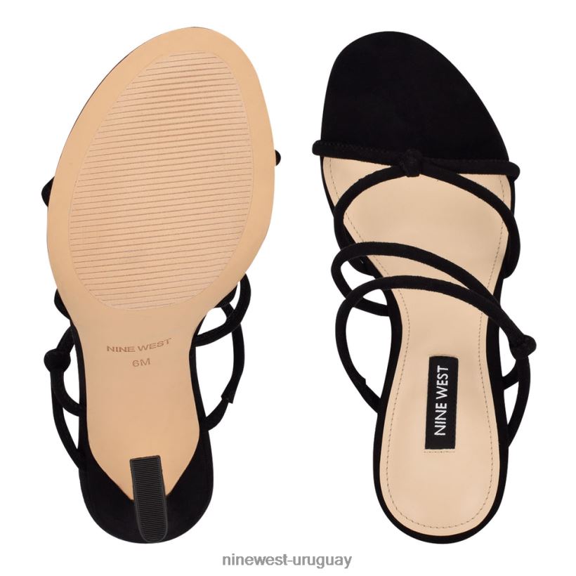 BD0422621 Nine West sandalias de tacón kims ante negro