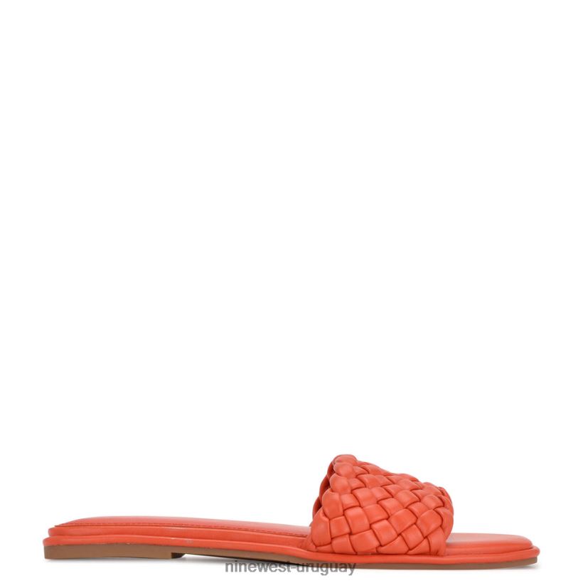 BD04221054 Nine West sandalias planas ohhi naranja sanguina