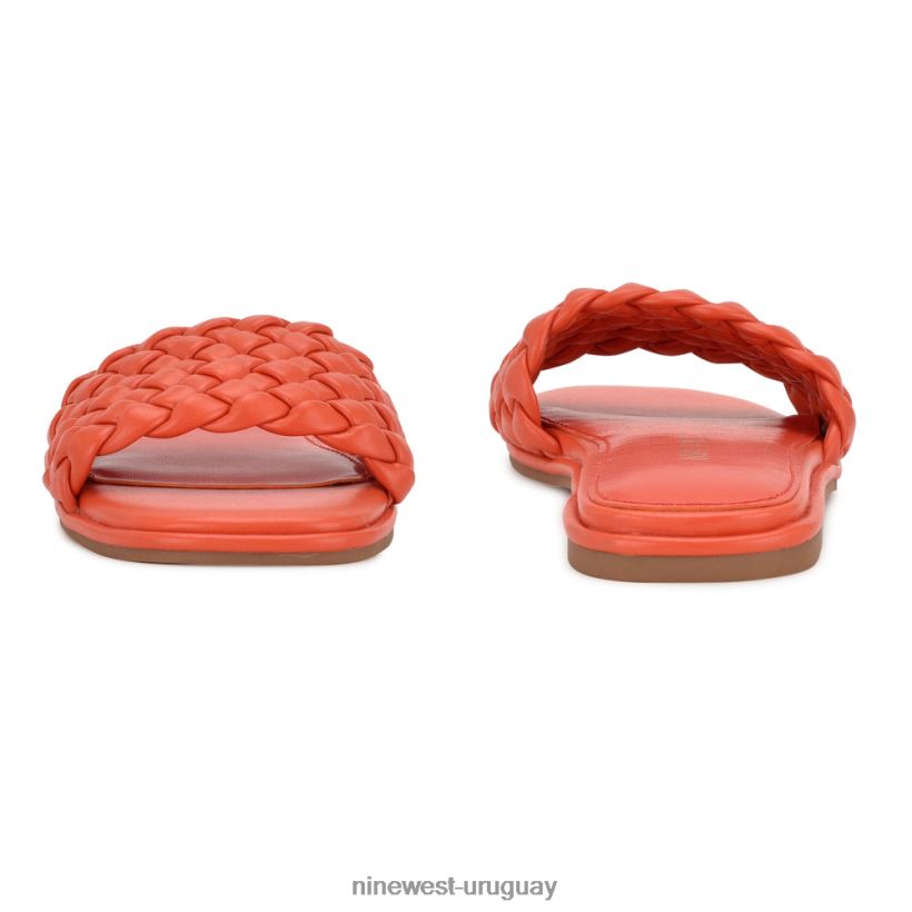 BD04221054 Nine West sandalias planas ohhi naranja sanguina