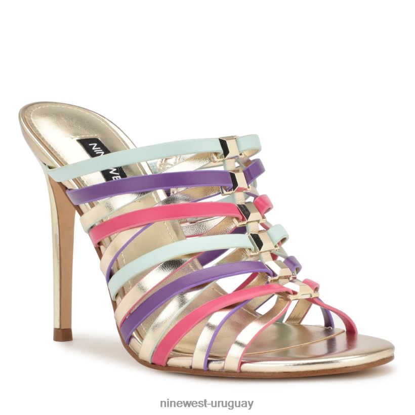 BD04221706 Nine West sandalias de tacón imprescindibles oro múltiple