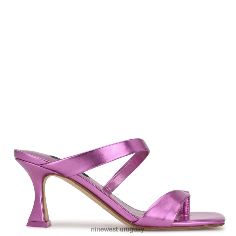 BD04221817 Nine West sandalias padma con tacón rosa metalizado