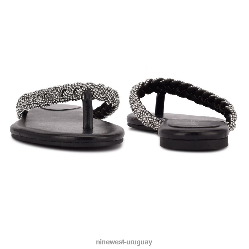 BD04221961 Nine West sandalias planas tinee negro