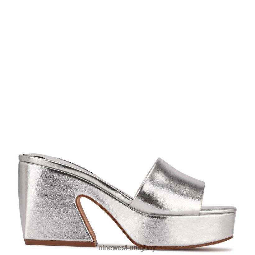 BD04222008 Nine West sandalias oklee con plataforma plata