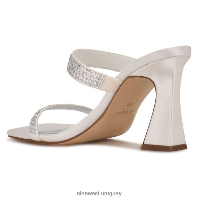 BD04222072 Nine West sandalias de tacón darla satén blanco