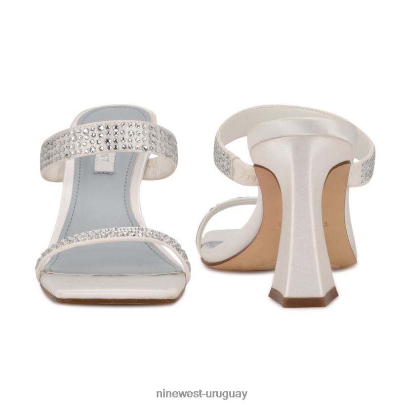 BD04222072 Nine West sandalias de tacón darla satén blanco