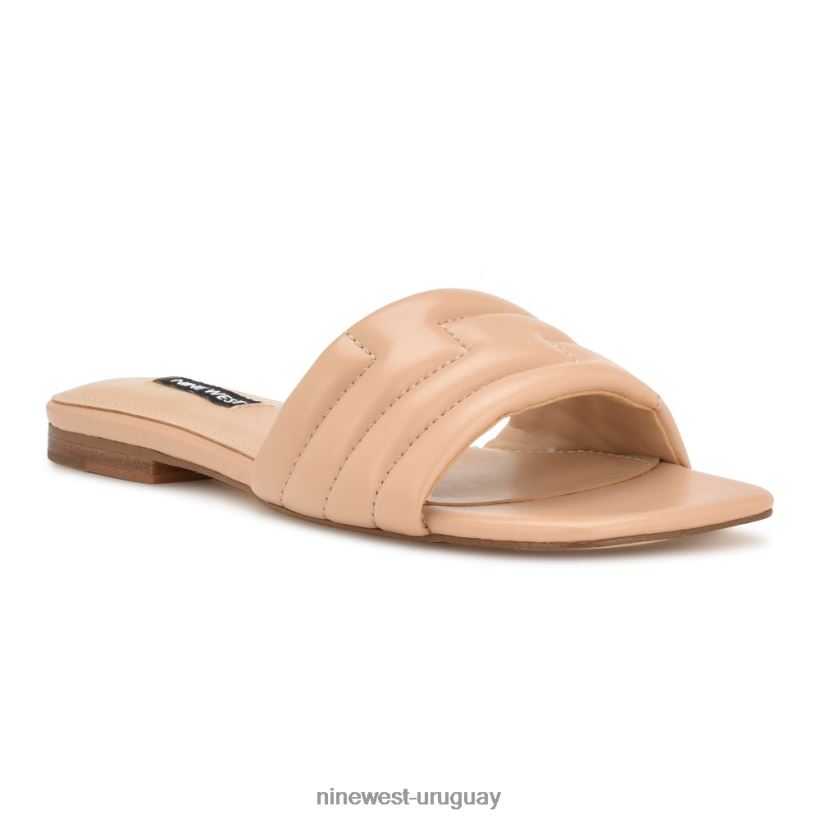 BD04222089 Nine West sandalias planas menqs Rosa claro