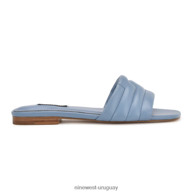 BD04222090 Nine West sandalias planas menqs azul claro