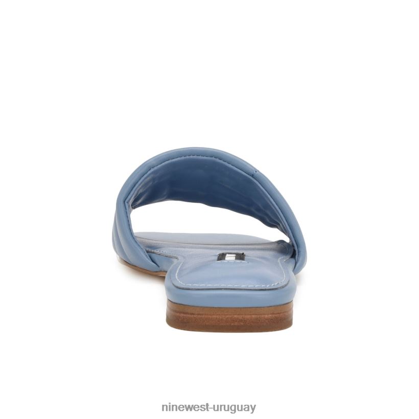 BD04222090 Nine West sandalias planas menqs azul claro