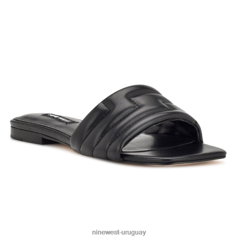 BD04222091 Nine West sandalias planas menqs negro