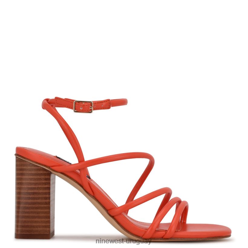 BD04222251 Nine West sandalias de tacón yeap naranja sanguina