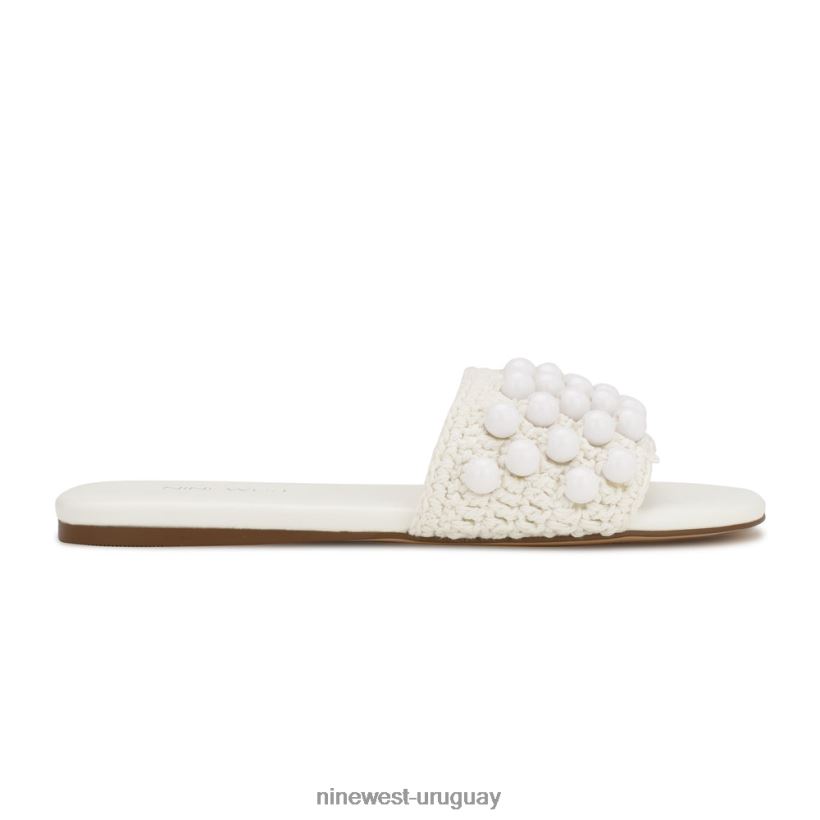 BD0422641 Nine West sandalias tejidas leelee blanco