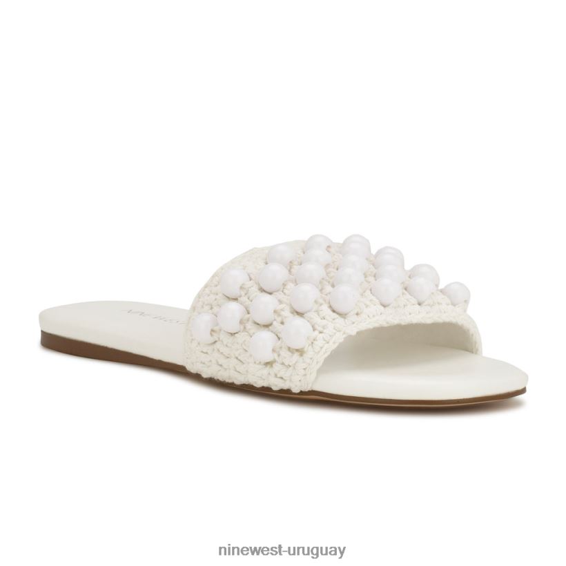 BD0422641 Nine West sandalias tejidas leelee blanco