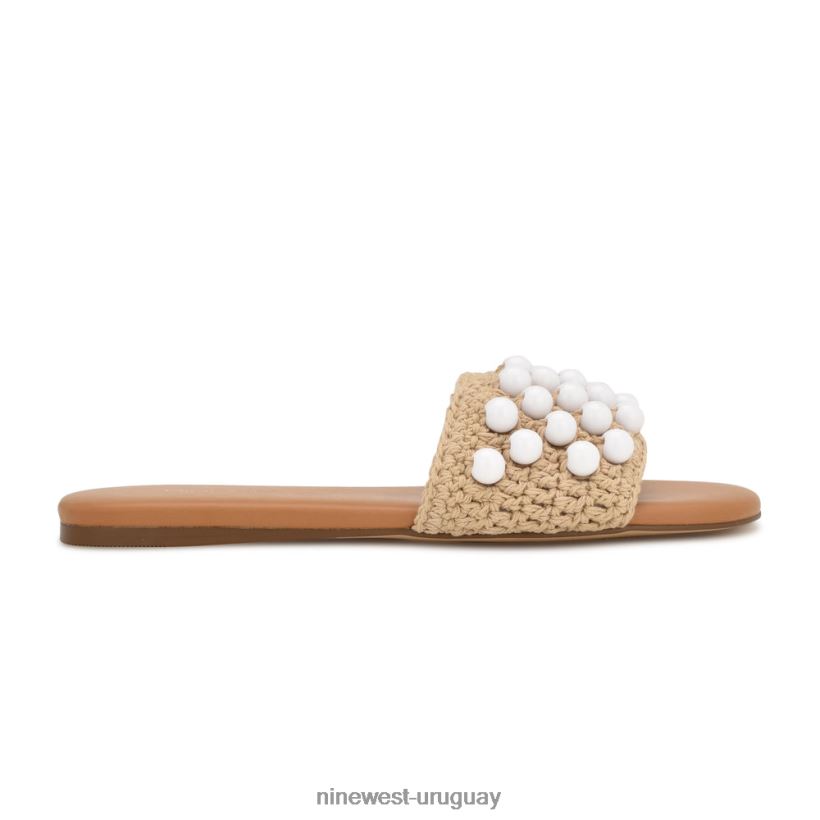 BD0422644 Nine West sandalias tejidas leelee blanco natural