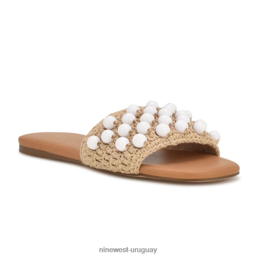 BD0422644 Nine West sandalias tejidas leelee blanco natural