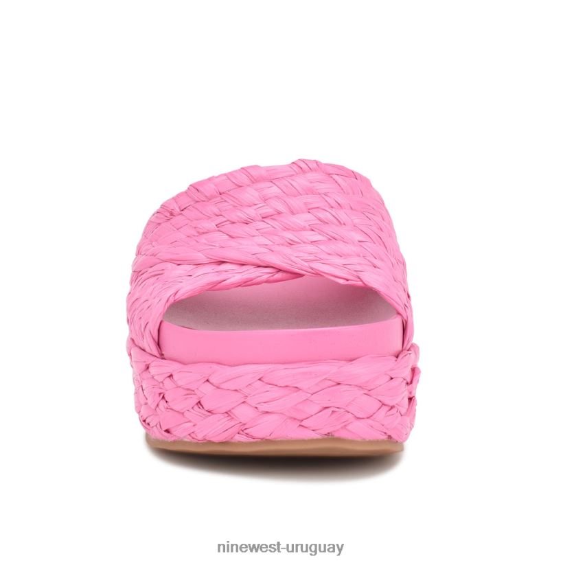 BD0422646 Nine West sandalias estilo alpargata canni rafia rosa