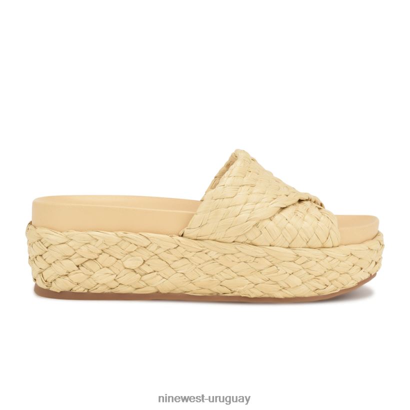 BD0422647 Nine West sandalias estilo alpargata canni rafia natural