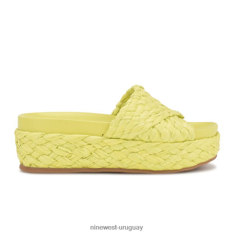 BD0422648 Nine West sandalias estilo alpargata canni rafia verde lima