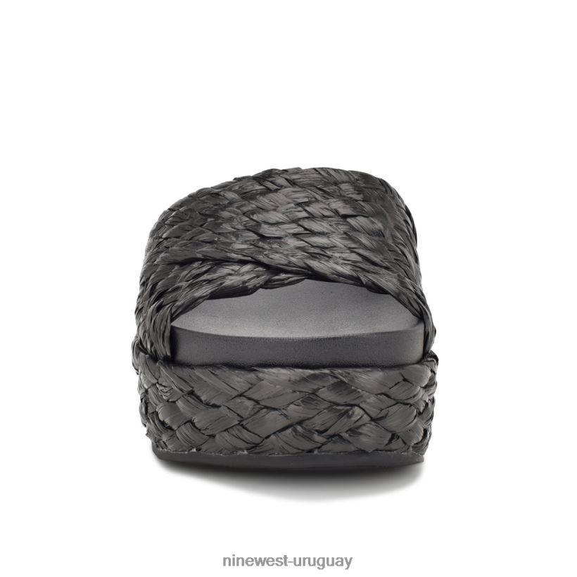 BD0422649 Nine West sandalias estilo alpargata canni rafia negra