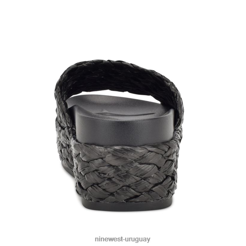 BD0422649 Nine West sandalias estilo alpargata canni rafia negra