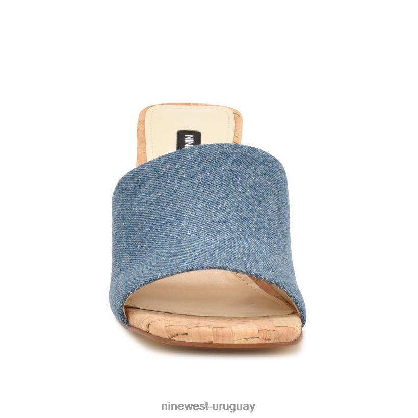 BD0422667 Nine West sandalias con tacón teice mezclilla azul