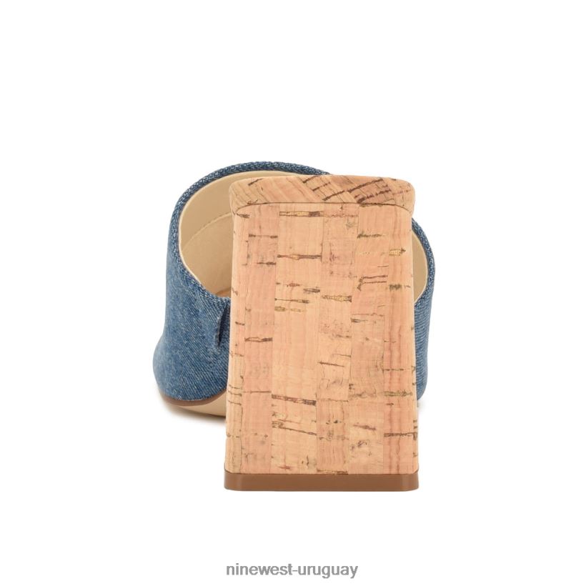 BD0422667 Nine West sandalias con tacón teice mezclilla azul