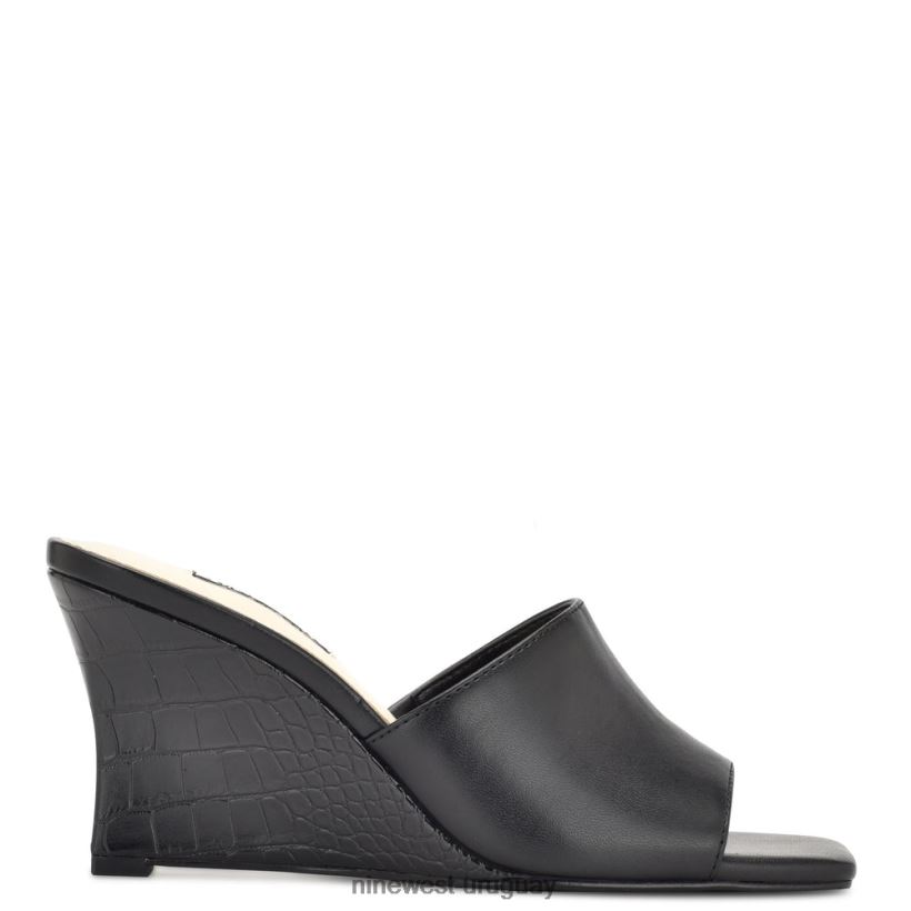 BD0422683 Nine West sandalias con cuña rovah negro