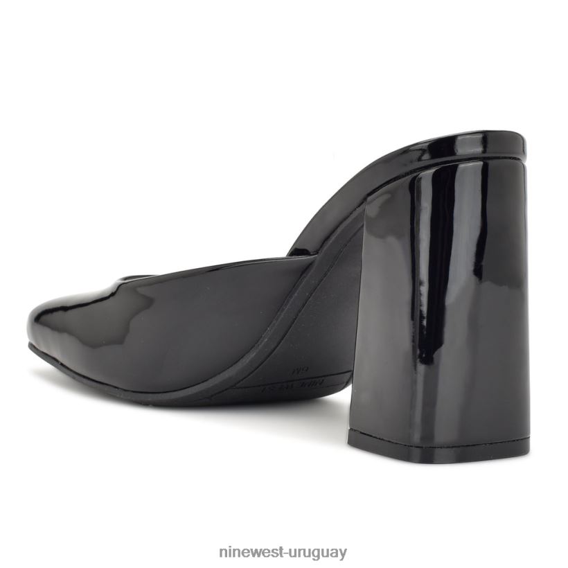 BD0422691 Nine West chanclas de tacón Yogi charol negro