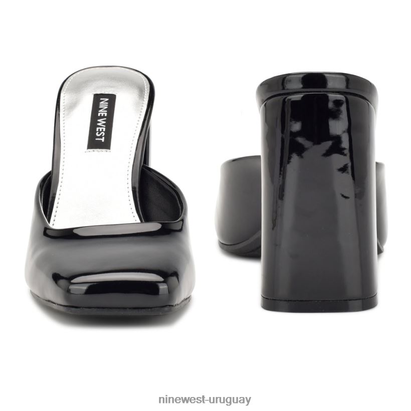 BD0422691 Nine West chanclas de tacón Yogi charol negro