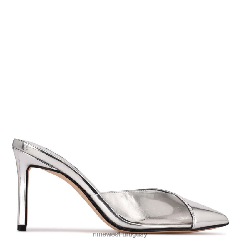BD0422693 Nine West sandalias de tacón ellia plata/transparente