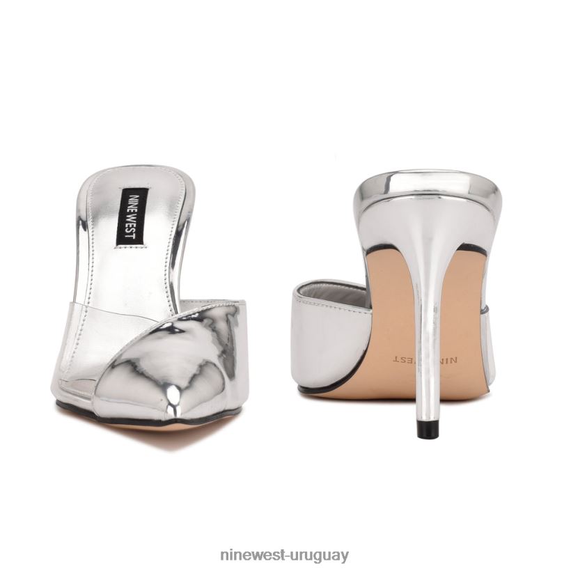 BD0422693 Nine West sandalias de tacón ellia plata/transparente