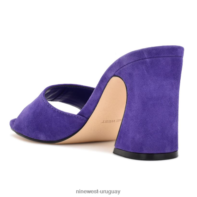 BD0422699 Nine West sandalias de tacón ulala gamuza morada