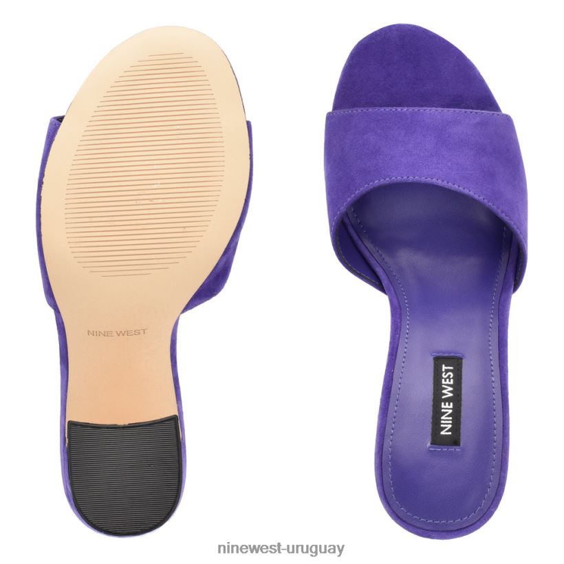 BD0422699 Nine West sandalias de tacón ulala gamuza morada