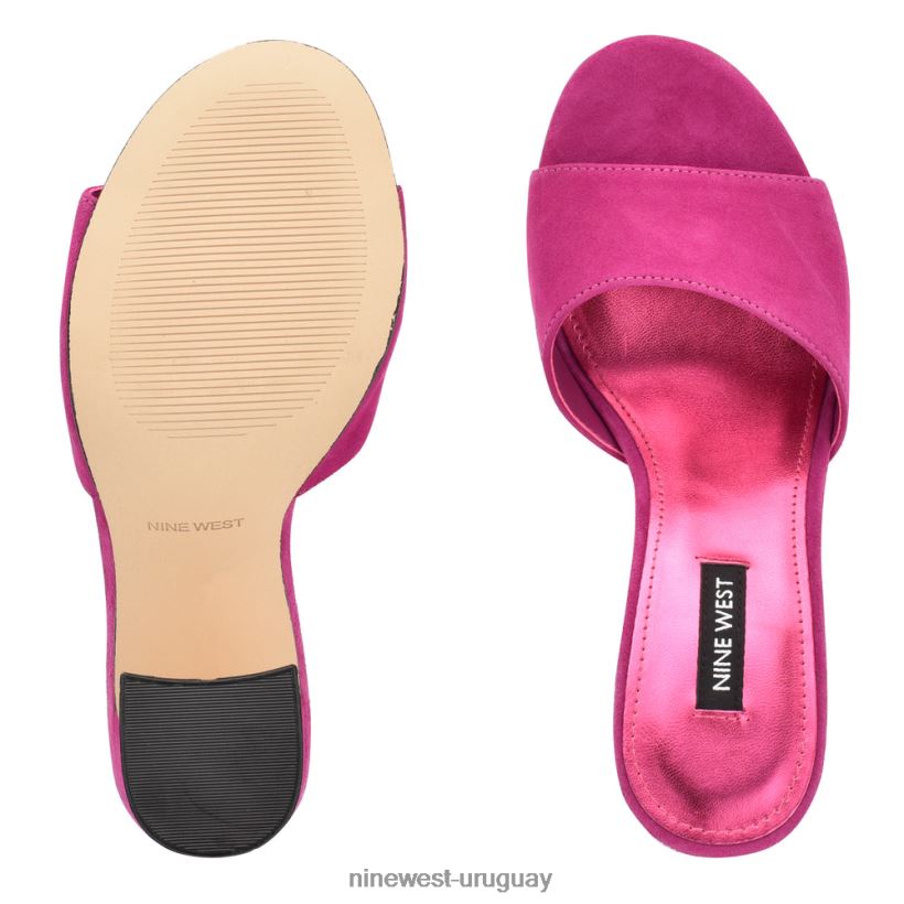 BD0422701 Nine West sandalias de tacón ulala gamuza rosa