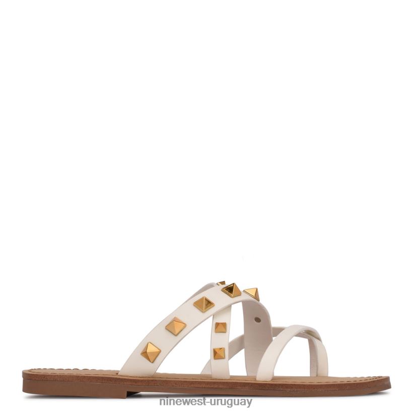 BD0422100 Nine West sandalias planas cerri blanco