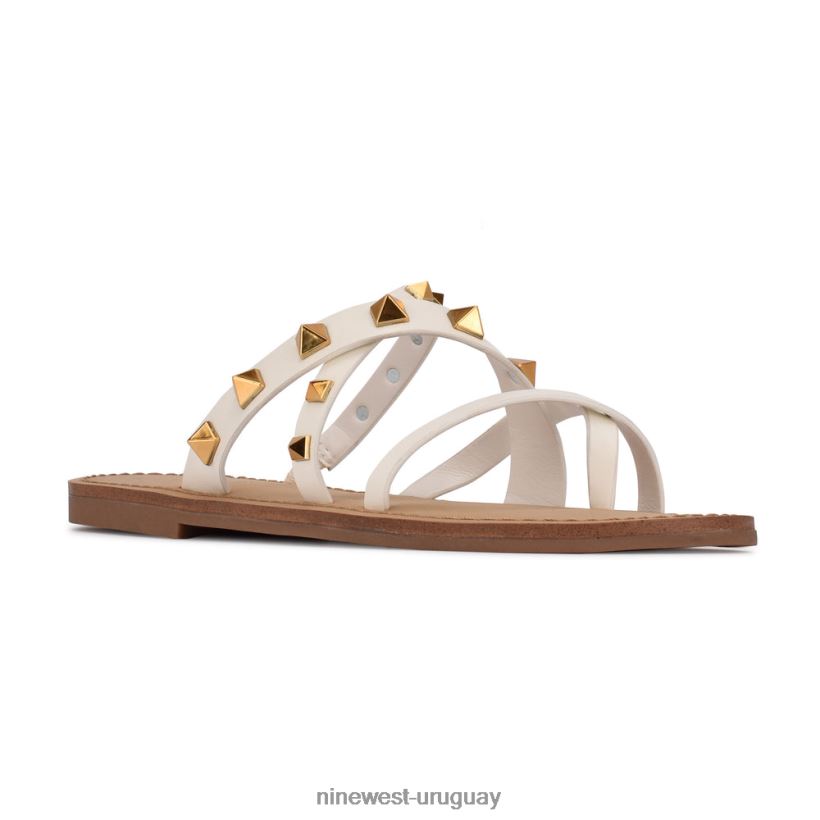 BD0422100 Nine West sandalias planas cerri blanco