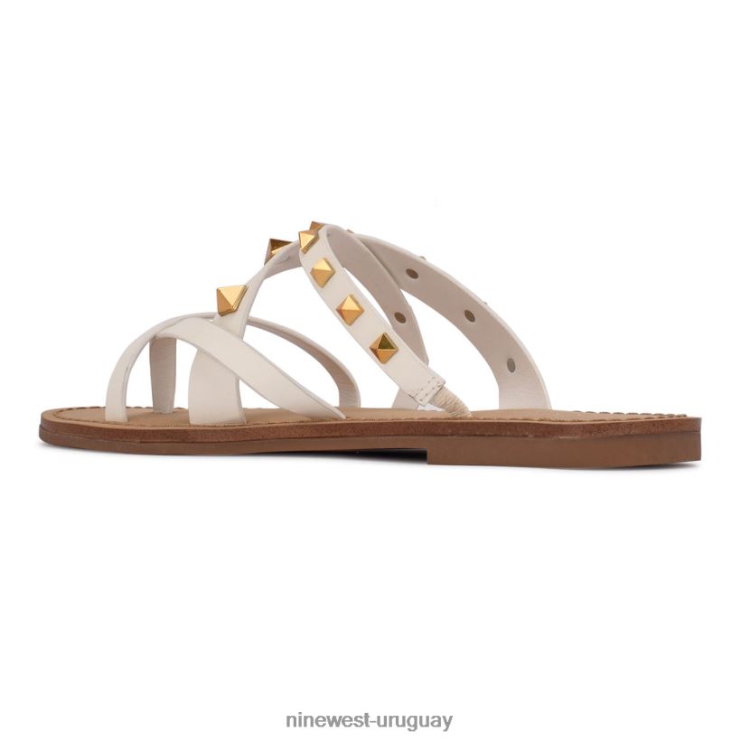 BD0422100 Nine West sandalias planas cerri blanco
