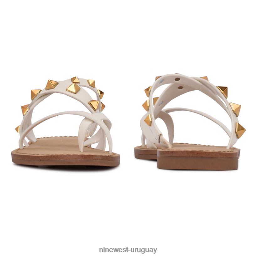 BD0422100 Nine West sandalias planas cerri blanco