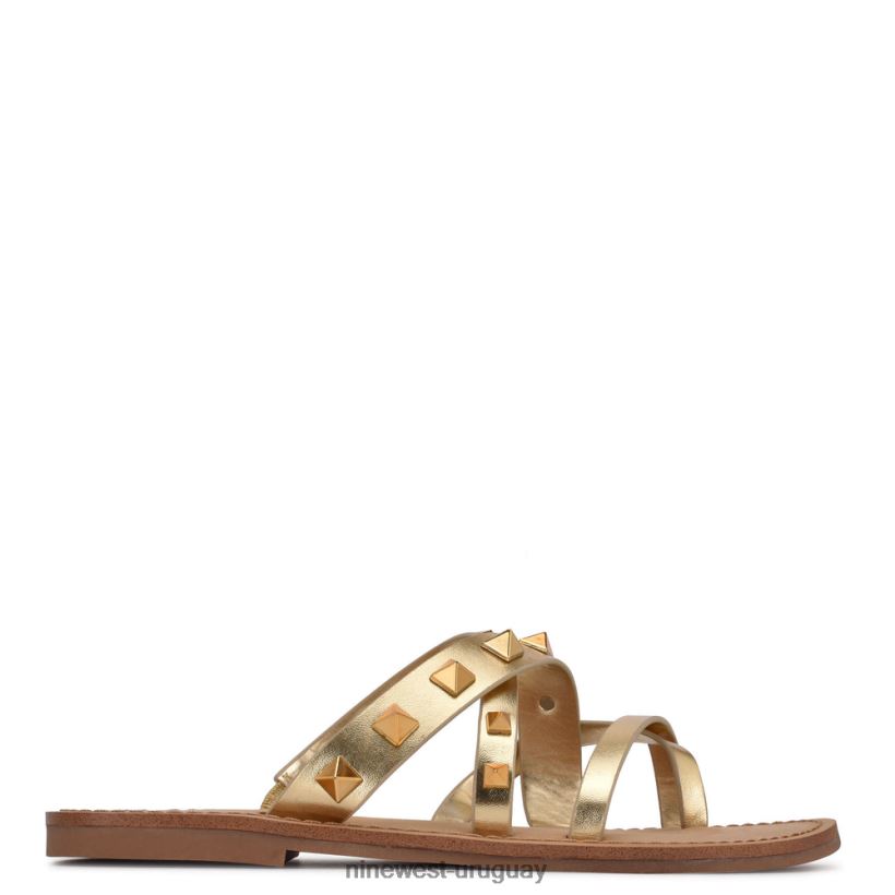 BD0422101 Nine West sandalias planas cerri platino