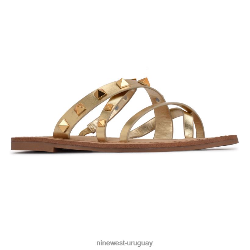 BD0422101 Nine West sandalias planas cerri platino