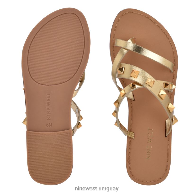 BD0422101 Nine West sandalias planas cerri platino