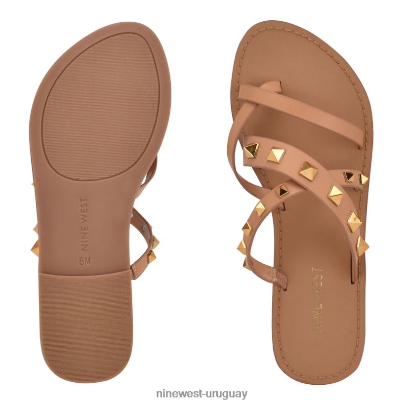 BD0422102 Nine West sandalias planas cerri natural