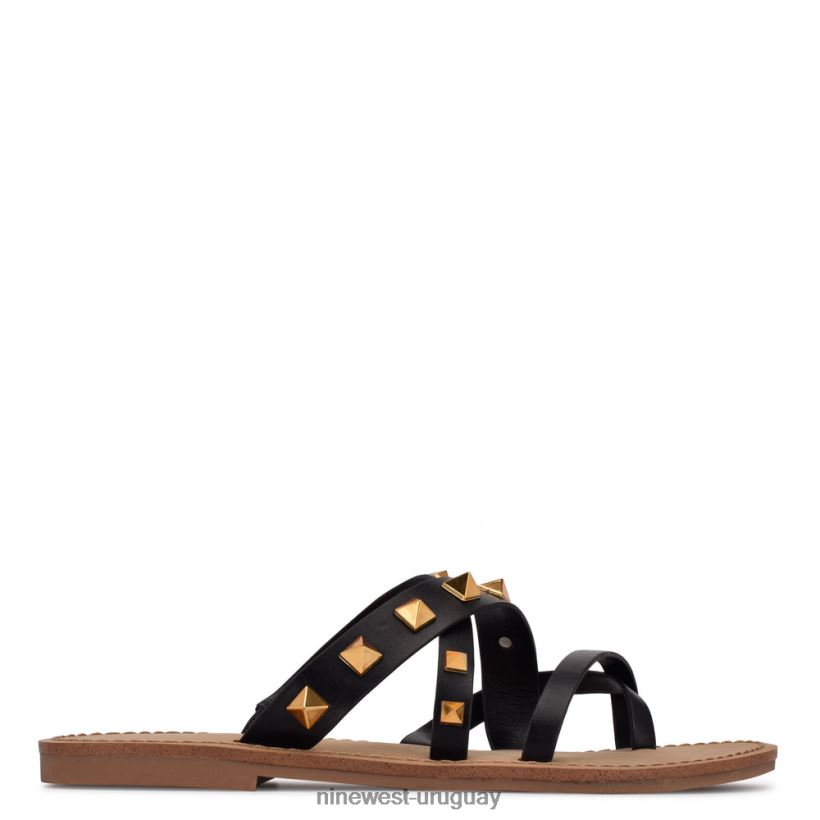 BD0422103 Nine West sandalias planas cerri negro