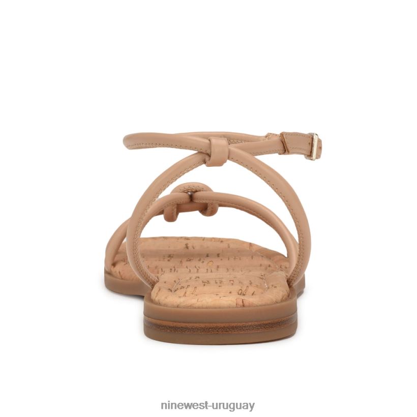 BD04221069 Nine West sandalias planas con tira en el tobillo rubor cálido