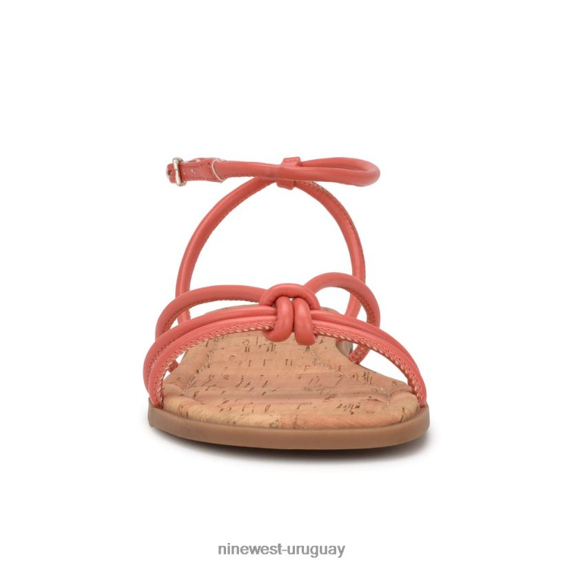 BD04221071 Nine West sandalias planas con tira en el tobillo coral