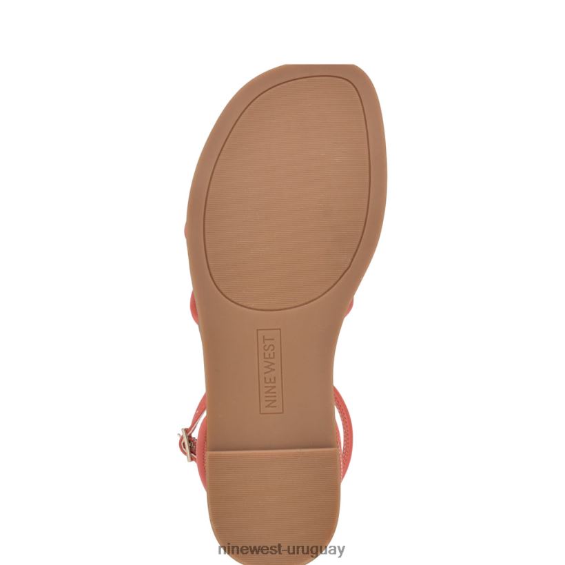 BD04221071 Nine West sandalias planas con tira en el tobillo coral