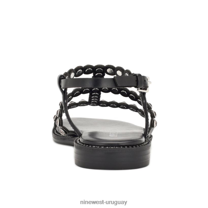 BD042210 Nine West sandalias planas emily negro
