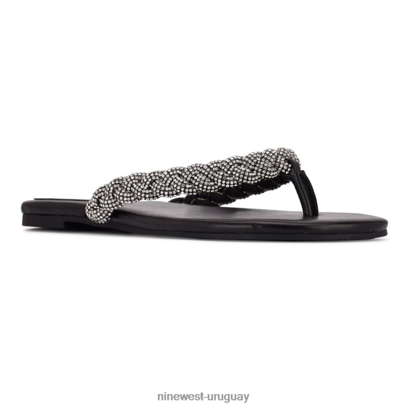 BD0422112 Nine West sandalias planas tinee negro
