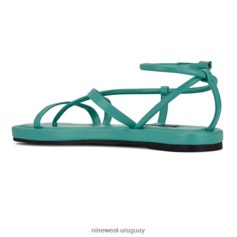 BD0422121 Nine West sandalias planas con tiras waren turquesa