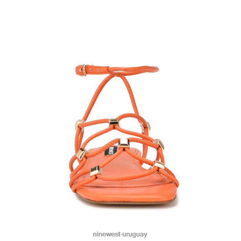 BD042215 Nine West sandalias planas con tiras majah naranja