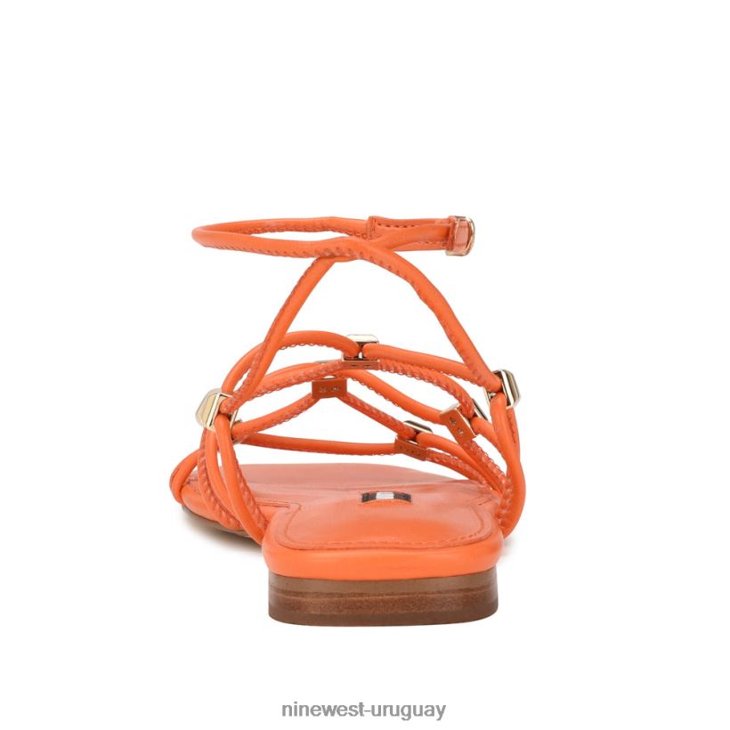 BD042215 Nine West sandalias planas con tiras majah naranja